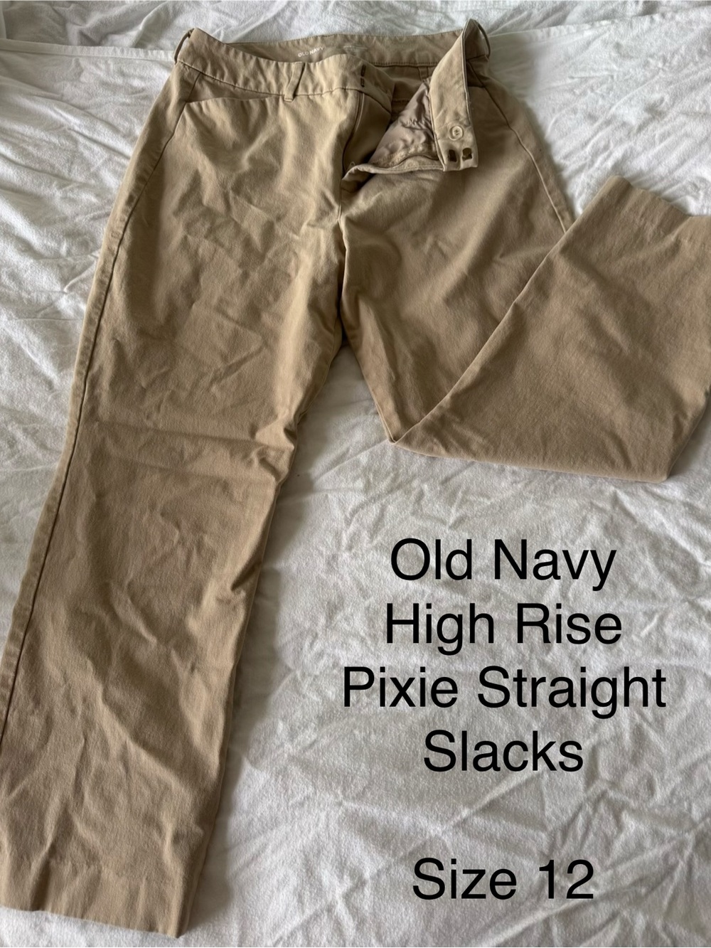 Old Navy Straight Leg Pixie Pants - Khaki